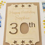 Personalised 30th Birthday Wooden Card, thumbnail 2 of 9