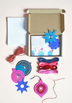 Embroidered Paper Decoration Craft Kit, 4 of 8