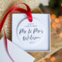 First Christmas Married Personalised Decoration, thumbnail 1 of 3
