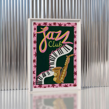 Jazz Club Retro Music Art Print, 3 of 12