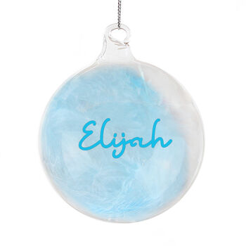 Baby Boy's 1st Christmas Glass Bauble, 4 of 5