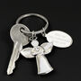 Personalised Silver Plated Guardian Angel Keyring, thumbnail 4 of 7