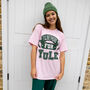 There For Yule Women's Christmas T Shirt In Pink, thumbnail 3 of 4
