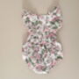 Lillie All In One Baby Romper In Liberty Rose, thumbnail 2 of 2