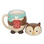 Cute Owl Lidded Mug For Her, thumbnail 4 of 4