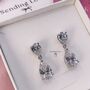 Sparkling Drop Earrings Elegant Bridal Earrings, thumbnail 2 of 5