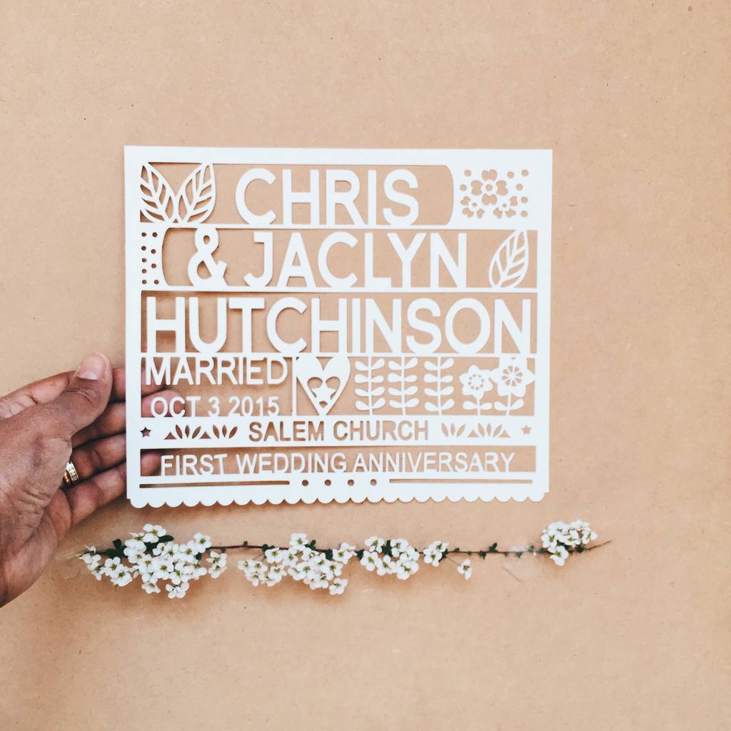 Personalised 1st Wedding Anniversary Gift By Ant Design Gifts Notonthehighstreet Com