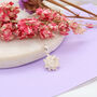 Sterling Silver Birth Flower And Initial Necklaces, thumbnail 4 of 12