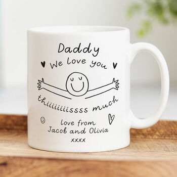 Personalised Mug 'Dad Love You This Much', 2 of 4
