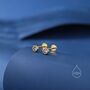 Sterling Silver Amethyst Purple Cz Bezel Internally Threaded Flat Back Earrings, thumbnail 2 of 11