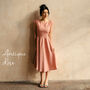 Midi Linen Dress | Natural Bridesmaid Dresses, thumbnail 6 of 12