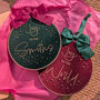 Christmas Joy Personalised Beaded Velvet Hoop, thumbnail 6 of 6