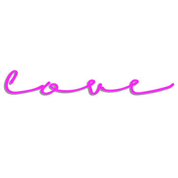 'Love' Neon Sign Napkin Set Of Two, 3 of 5