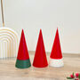 Two Tone Red Christmas Pillar Minimalist Candles, thumbnail 1 of 3
