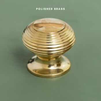 Solid Brass Beehive Cabinet Knobs 30mm, 2 of 4