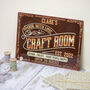 Personalised Craft Room Vintage Tin Sign, thumbnail 1 of 2