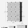 12 Cube Storage Unit Rack Stackable Closet Cabinet With Doors, thumbnail 2 of 7