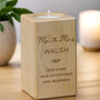 Personalised Wedding Wooden Tealight Holder, thumbnail 4 of 4