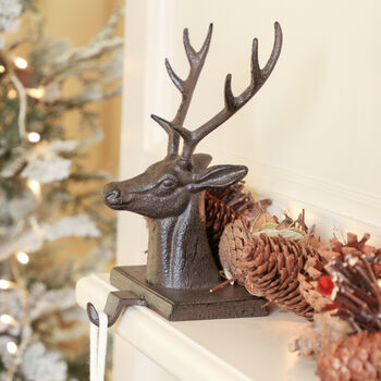 Woodland Reindeer Christmas Stocking Holder, 4 of 5