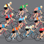 World Road Race Cycling Print, thumbnail 2 of 4