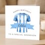 Personalised Football Birthday Card For Special Grandson, thumbnail 1 of 7