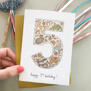 Children's Number Birthday Cards Age One To Five, 11 of 11