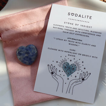 Sodalite Polished Heart For Calm And Clarity, 2 of 6