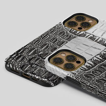Black And White Crocodile Tough Case For iPhone, 4 of 4