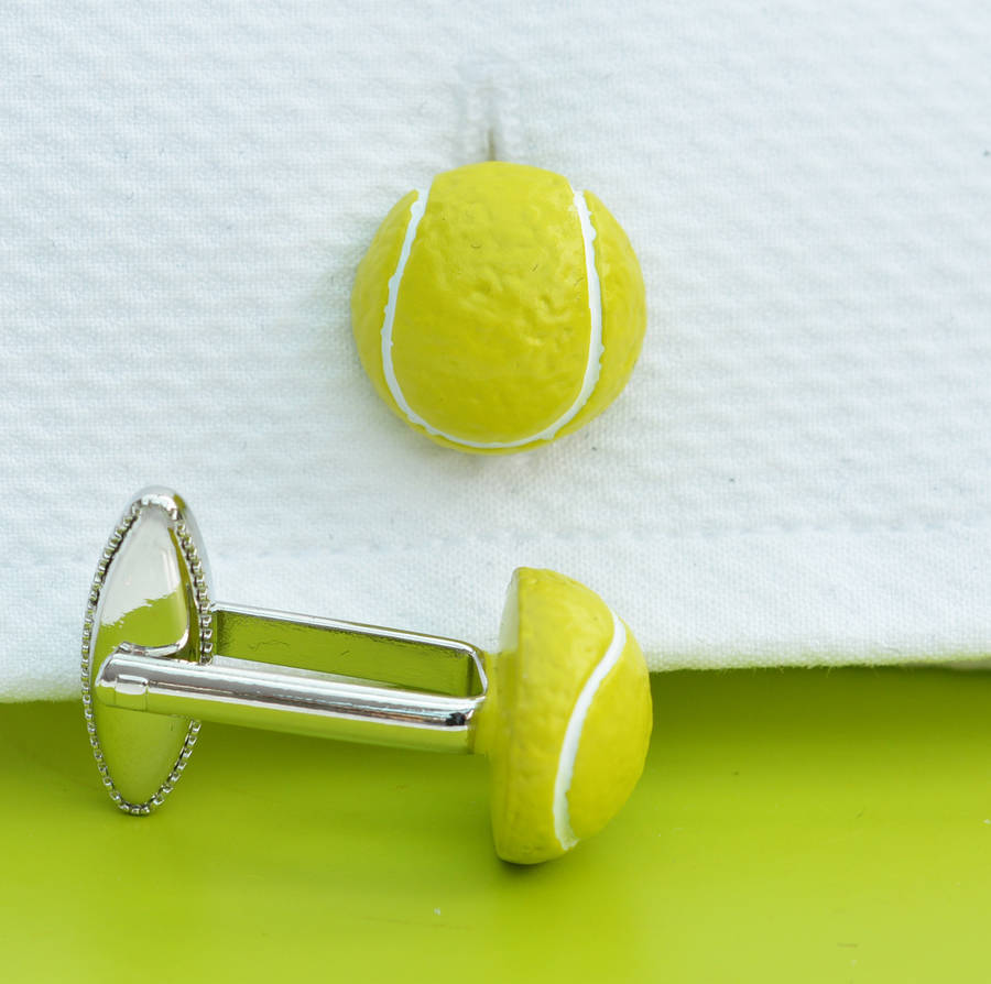 Tennis Ball Cufflinks, 1 of 2