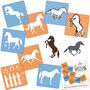 Drawing Stencils For Kids Horses With Brushes, thumbnail 2 of 3
