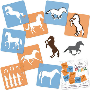 Drawing Stencils For Kids Horses With Brushes, 2 of 3