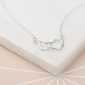 personalised linked hearts necklace by lily charmed ...