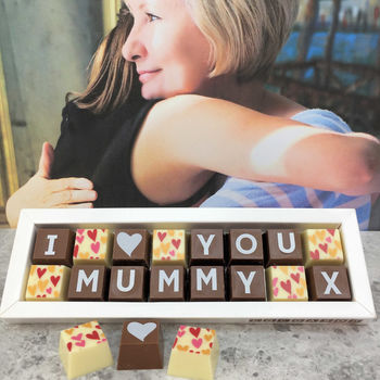 Personalised I Love You Mummy Chocolate Gift, 3 of 8