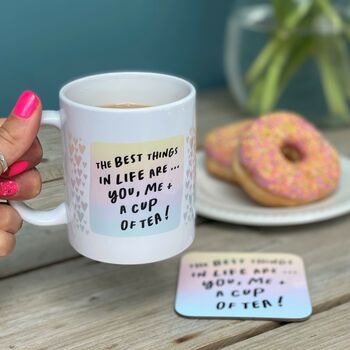 Ombre Hearts 'The Best Things In Life Are..' Coaster, 2 of 4