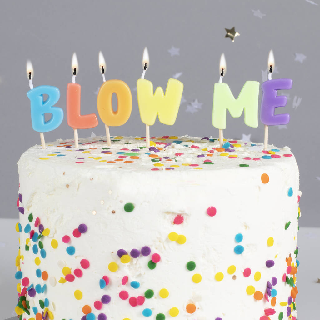 Multi Coloured Blow Me Birthday Party Candle By Ginger Ray 