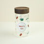 Personalised Autumn Tea Glass Storage Jar, thumbnail 3 of 10