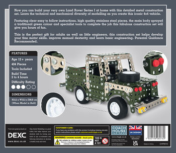 Make Your Own Land Rover Metal Construction Set, 6 of 7