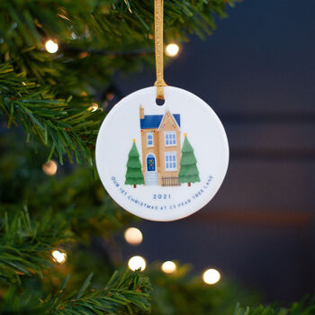 Personalised New Home Christmas Tree Decoration, 2 of 2