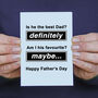 'Definitely Maybe' Oasis Father's Day Card, thumbnail 2 of 2