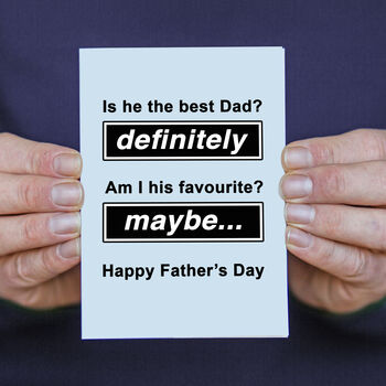 'Definitely Maybe' Oasis Father's Day Card, 2 of 2