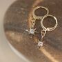 Delicate Celeste Star Charm Earrings, thumbnail 1 of 5