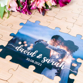 Personalised Photo Wedding Guestbook Puzzle, 2 of 10