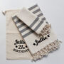 Personalised Bride Gift, Beach Towel Set, thumbnail 10 of 12