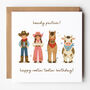 Cowboy And Cowgirl Birthday Card For Him, thumbnail 1 of 3