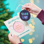 Personalised Positive Pop Out Bauble Christmas Card, thumbnail 1 of 3