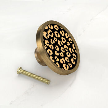 Colourful Animal Print Decorative Drawer Door Cupboard Cabinet Knobs Handle Available In A Gold, Silver, Black And Antique Gold For Furniture, 8 of 9