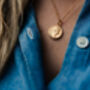 Gold Plated Hadrian Roman Coin Pendant, thumbnail 1 of 4