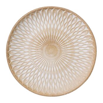 12 Inch Round Wooden Serving Tray Platter, 4 of 7
