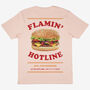 Flamin’ Hotline Unisex Burger T Shirt In Peach, thumbnail 1 of 2