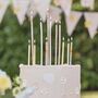 Floral Printed Birthday Cake Candles X 12, thumbnail 1 of 2